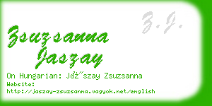 zsuzsanna jaszay business card